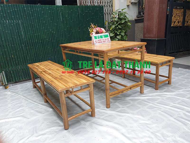 Bàn Ghế Tre Mặt Bào - BGTMB003
